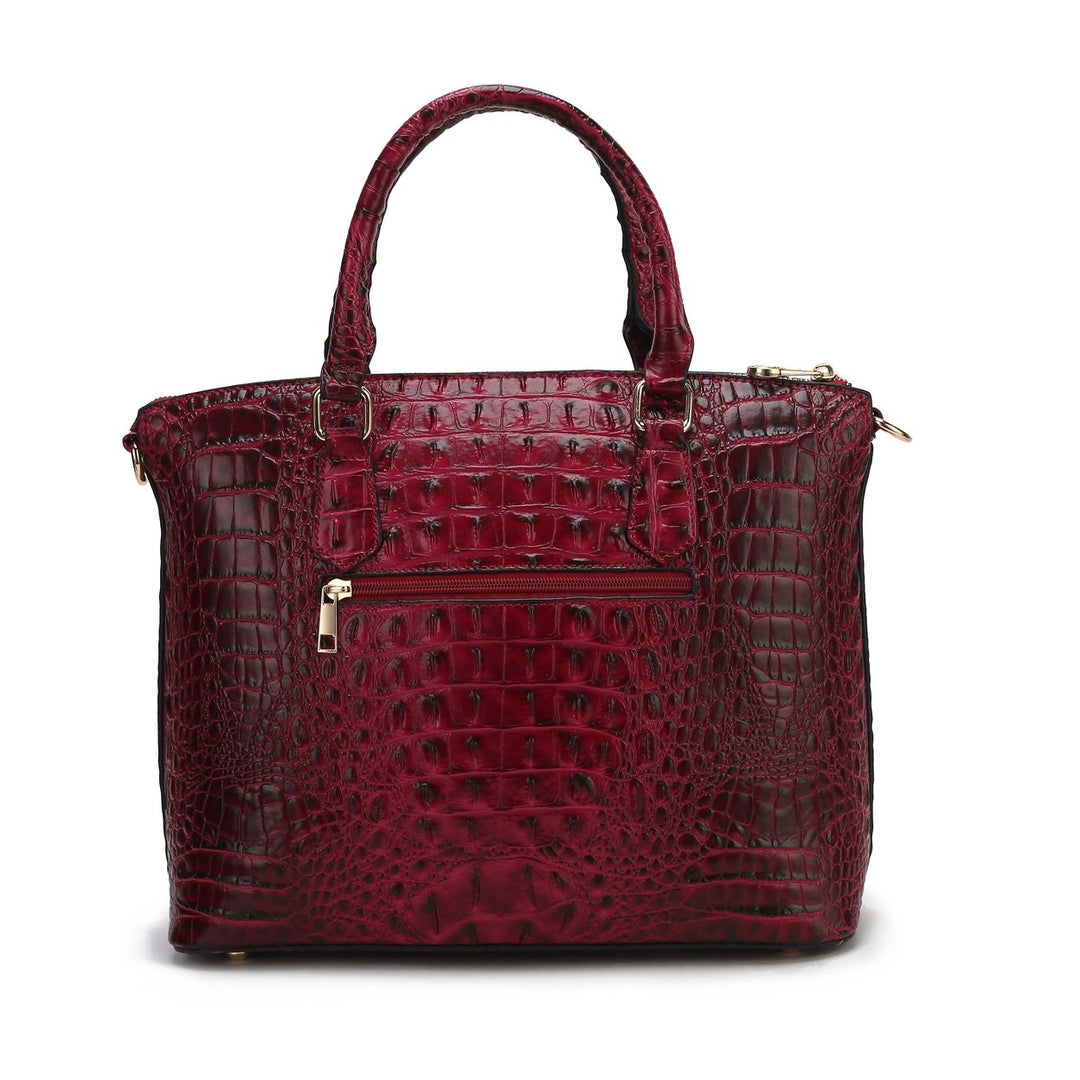 Liora Croc Embossed Tote Bag and Set Image 11