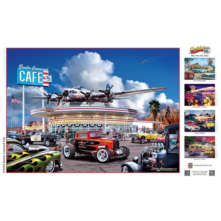 MasterPieces 1000 Piece Cruisin Route 66 Jigsaw Puzzle Dan Hatala Art 19.25x26.75 Image 4