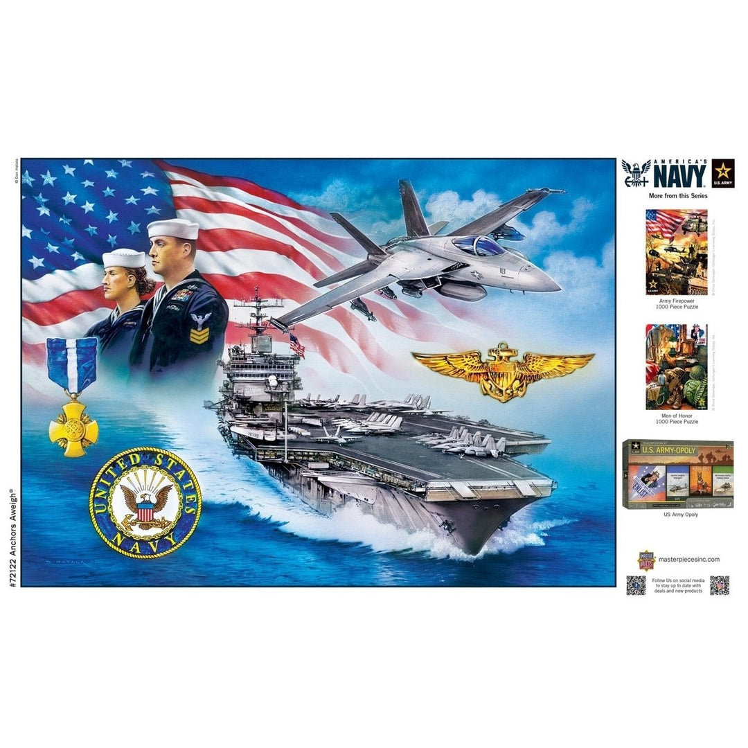 MasterPieces Americas Navy Anchors Away 1000 Piece Jigsaw Puzzle Eco-Friendly Image 4