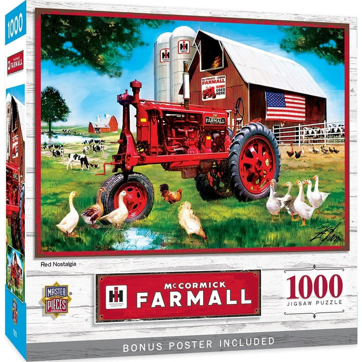 Farmall Red 1000 Piece Jigsaw Puzzle 19.25x26.75 Eco-Friendly Chipboard Image 1