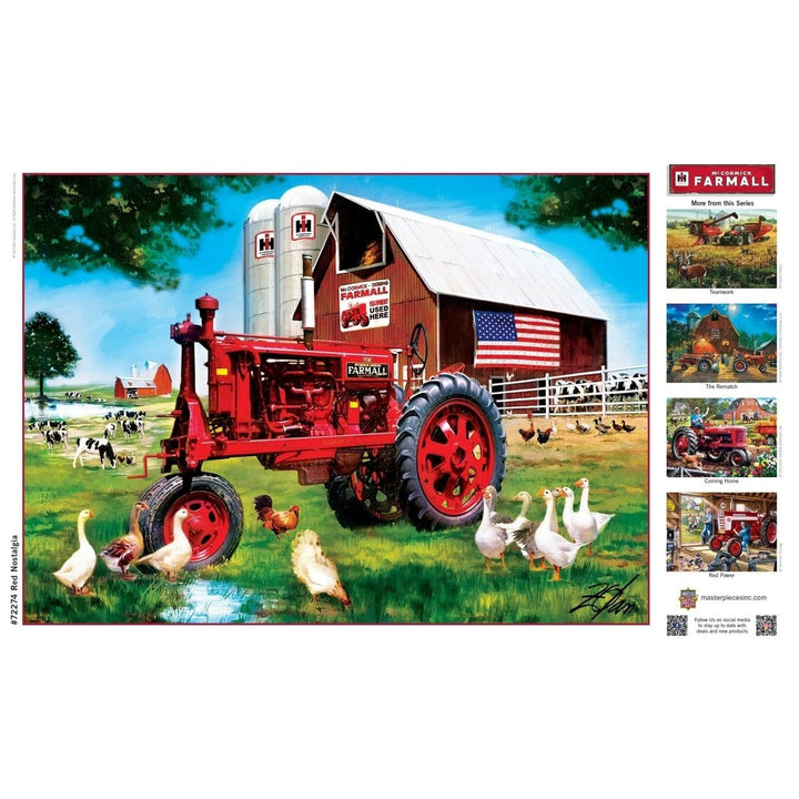 Farmall Red 1000 Piece Jigsaw Puzzle 19.25x26.75 Eco-Friendly Chipboard Image 4