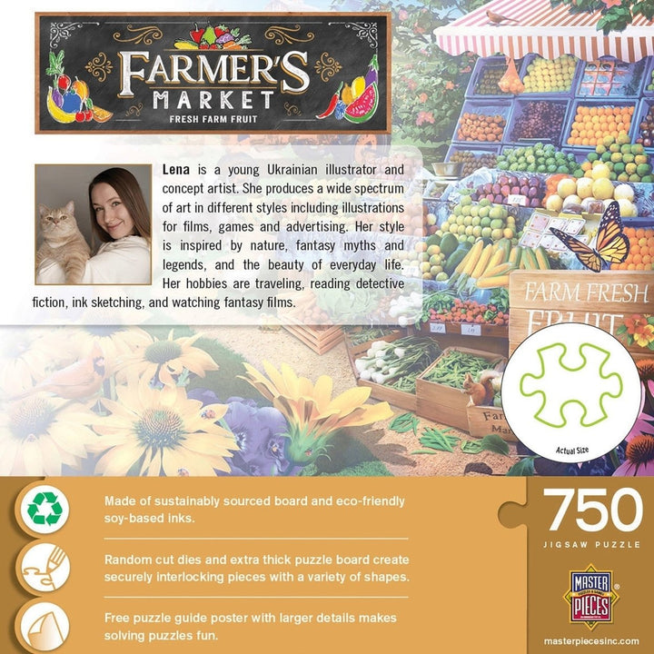 MasterPieces 750 Piece Jigsaw Puzzle Farmers Market Fresh Farm Fruit 18x24 Inch Image 3