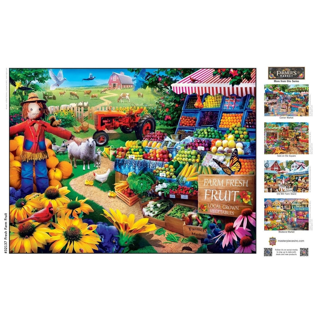 MasterPieces 750 Piece Jigsaw Puzzle Farmers Market Fresh Farm Fruit 18x24 Inch Image 4