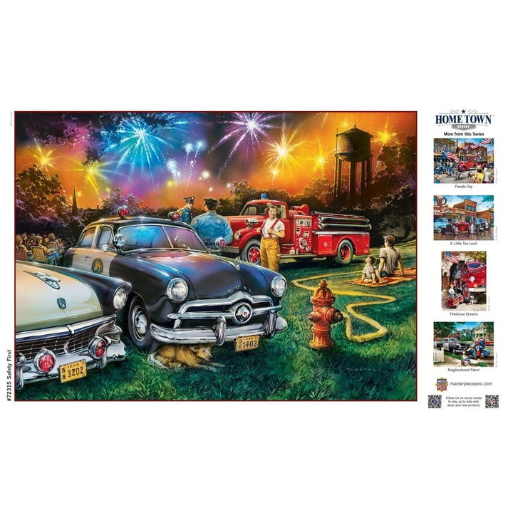 Hometown Heroes 1000 Piece Jigsaw Puzzle Safety First July 4th Celebration Image 4