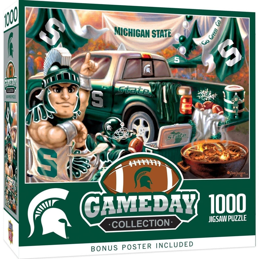 Michigan State Spartans 1000 Piece Jigsaw Puzzle Recycled Chipboard 19.25"x26.75" Image 1