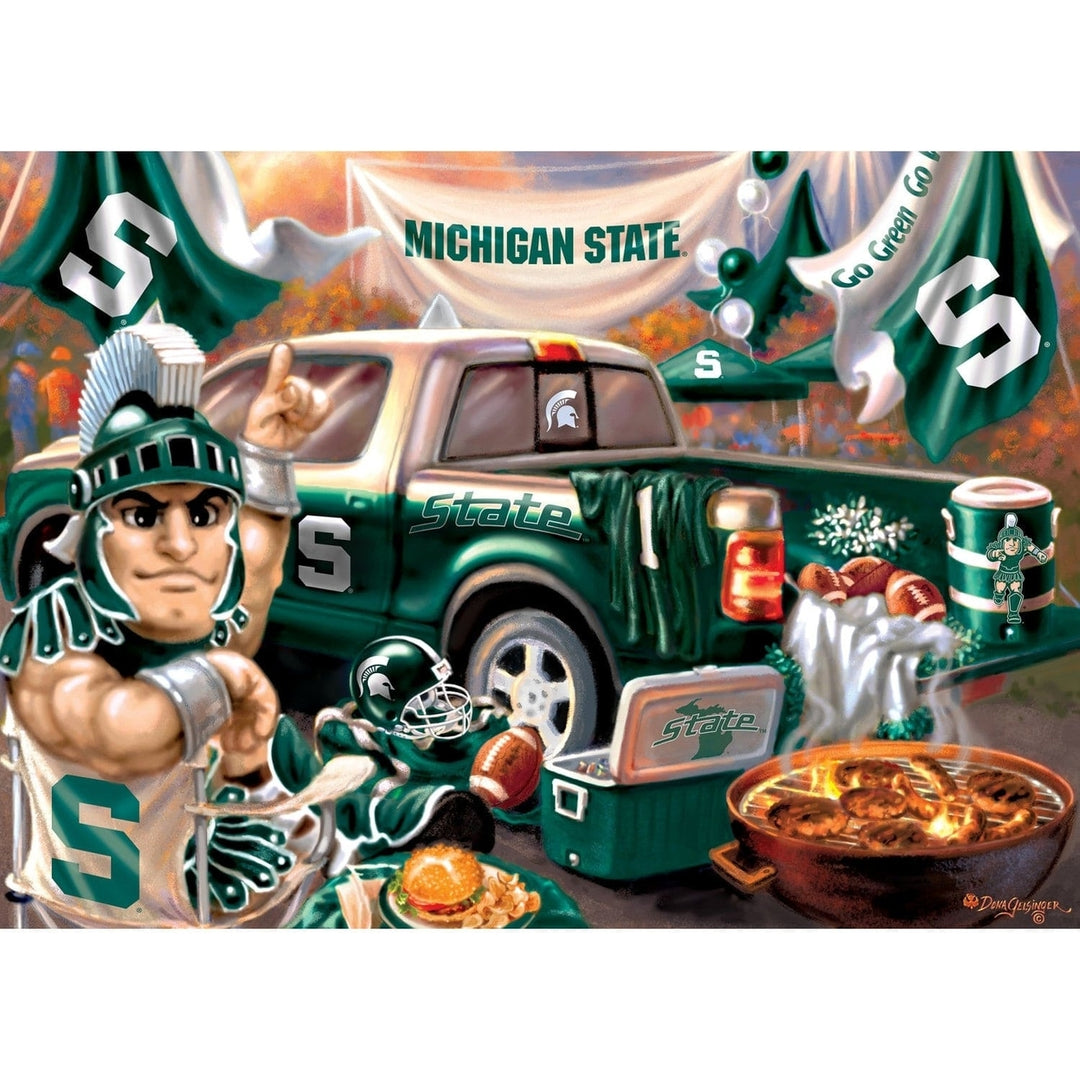 Michigan State Spartans 1000 Piece Jigsaw Puzzle Recycled Chipboard 19.25"x26.75" Image 2