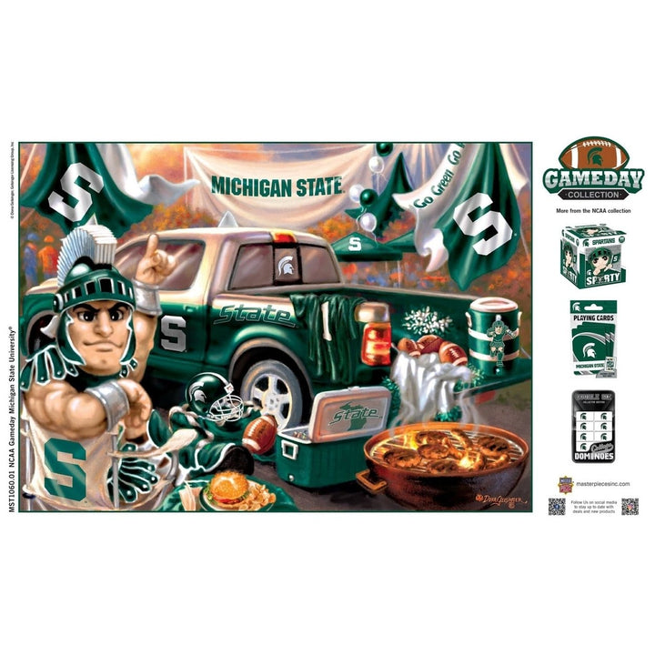 Michigan State Spartans 1000 Piece Jigsaw Puzzle Recycled Chipboard 19.25"x26.75" Image 4