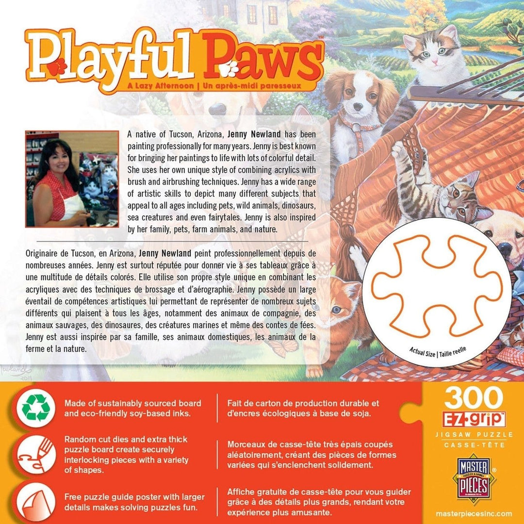 Playful Paws - A Lazy Afternoon 300 Piece EZ Grip Jigsaw Puzzle Image 3