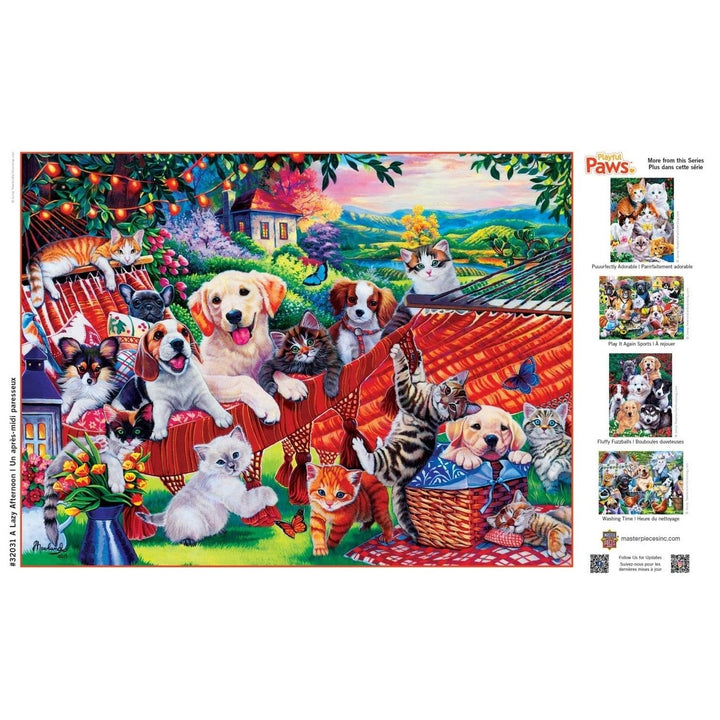 Playful Paws - A Lazy Afternoon 300 Piece EZ Grip Jigsaw Puzzle Image 4