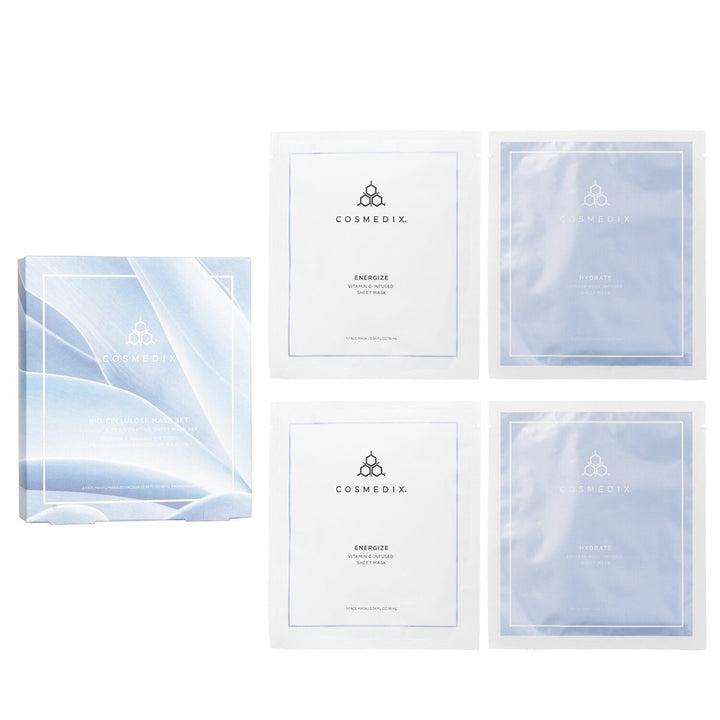 CosMedix Bio Cellulose Radiant and Rejuvenating Sheet Mask Set 4pcs/1 Box Image 1