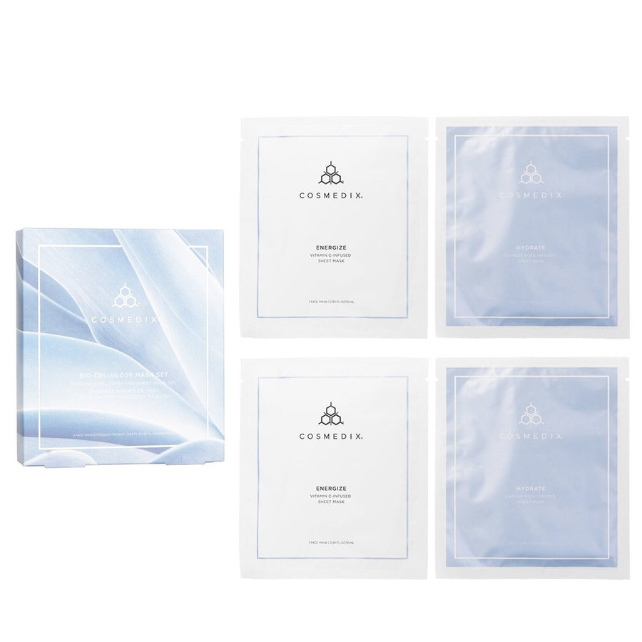 CosMedix Bio Cellulose Radiant and Rejuvenating Sheet Mask Set 4pcs/1 Box Image 1