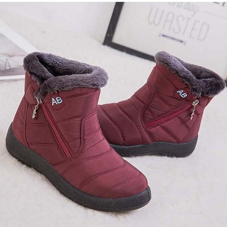 Snow Women Boots Comfortable Womens Boots Waterproof Women Shoes Zipper Shoes Woman Soft faux Womens Winter Boots Botas Image 1