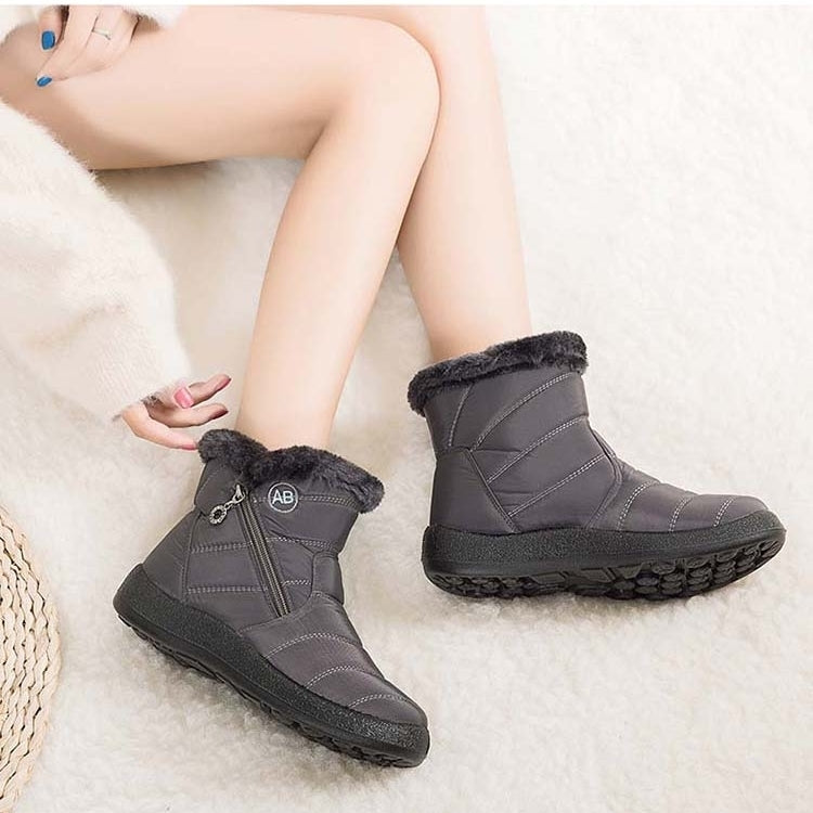 Snow Women Boots Comfortable Womens Boots Waterproof Women Shoes Zipper Shoes Woman Soft faux Womens Winter Boots Botas Image 2