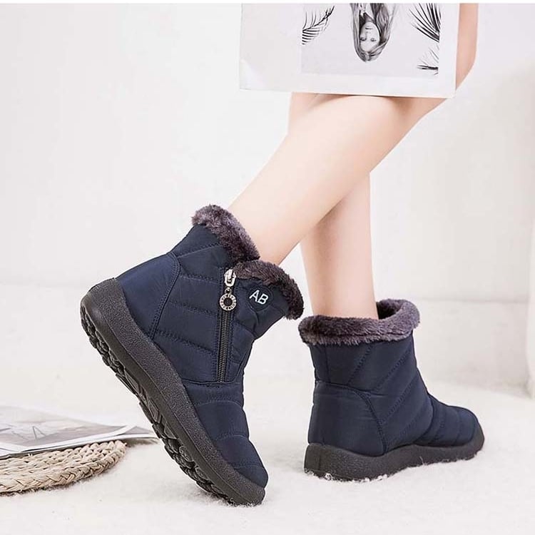 Snow Women Boots Comfortable Womens Boots Waterproof Women Shoes Zipper Shoes Woman Soft faux Womens Winter Boots Botas Image 1