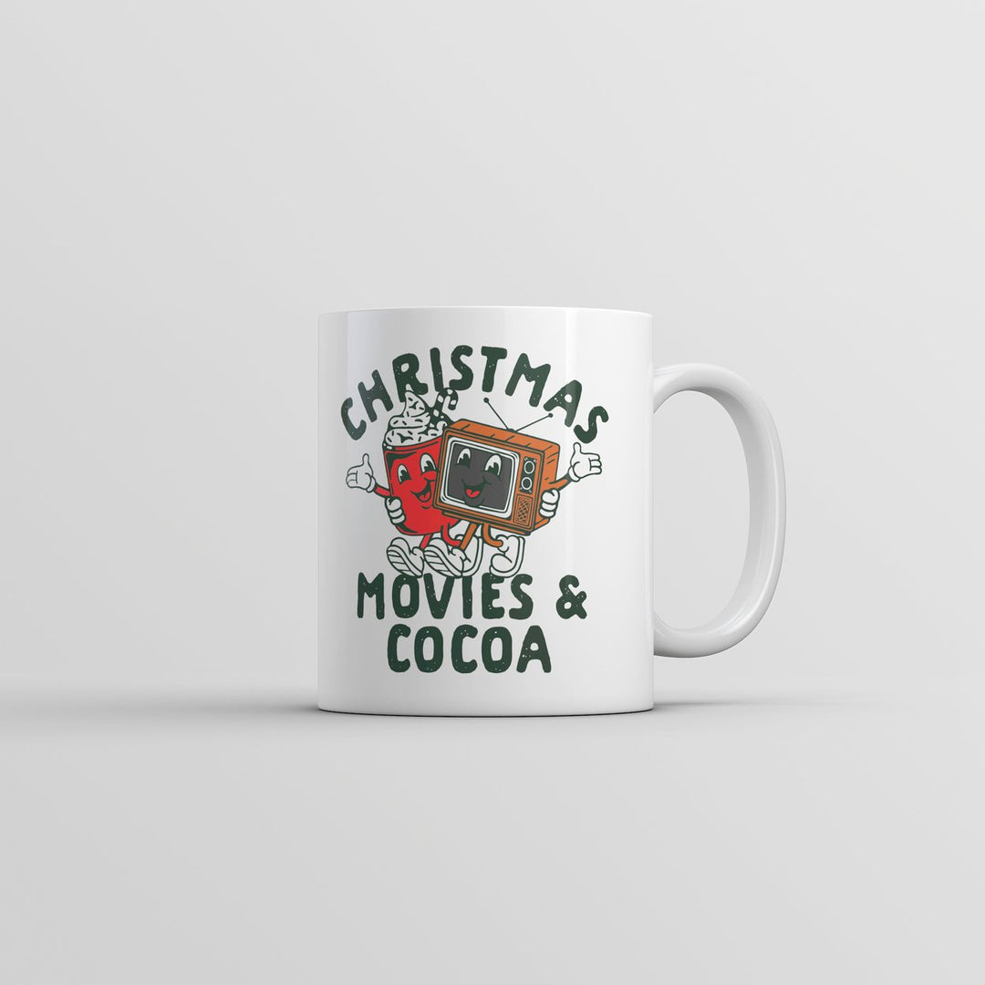 Christmas Movies And Cocoa Mug Funny Sarcastic Xmas Graphic Novelty Cup-11oz Image 1