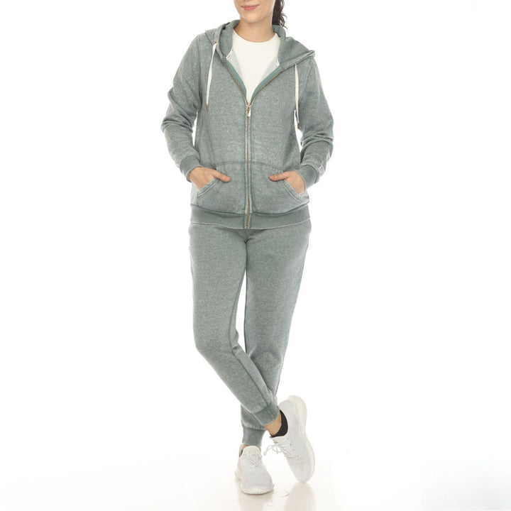 White Mark Womens Burnout Jogger Set Image 2