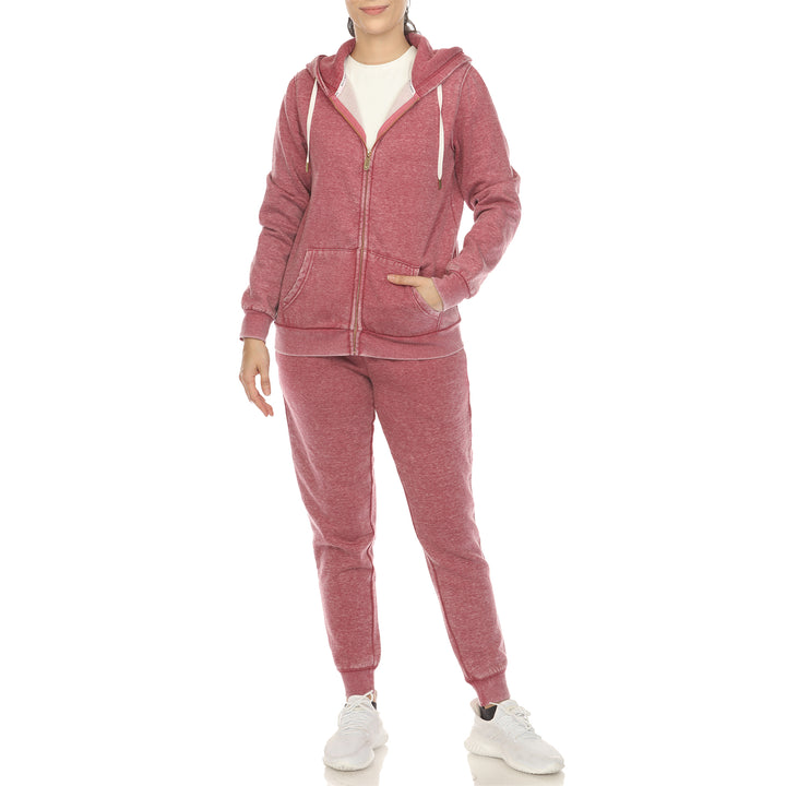 White Mark Womens Burnout Jogger Set Image 1