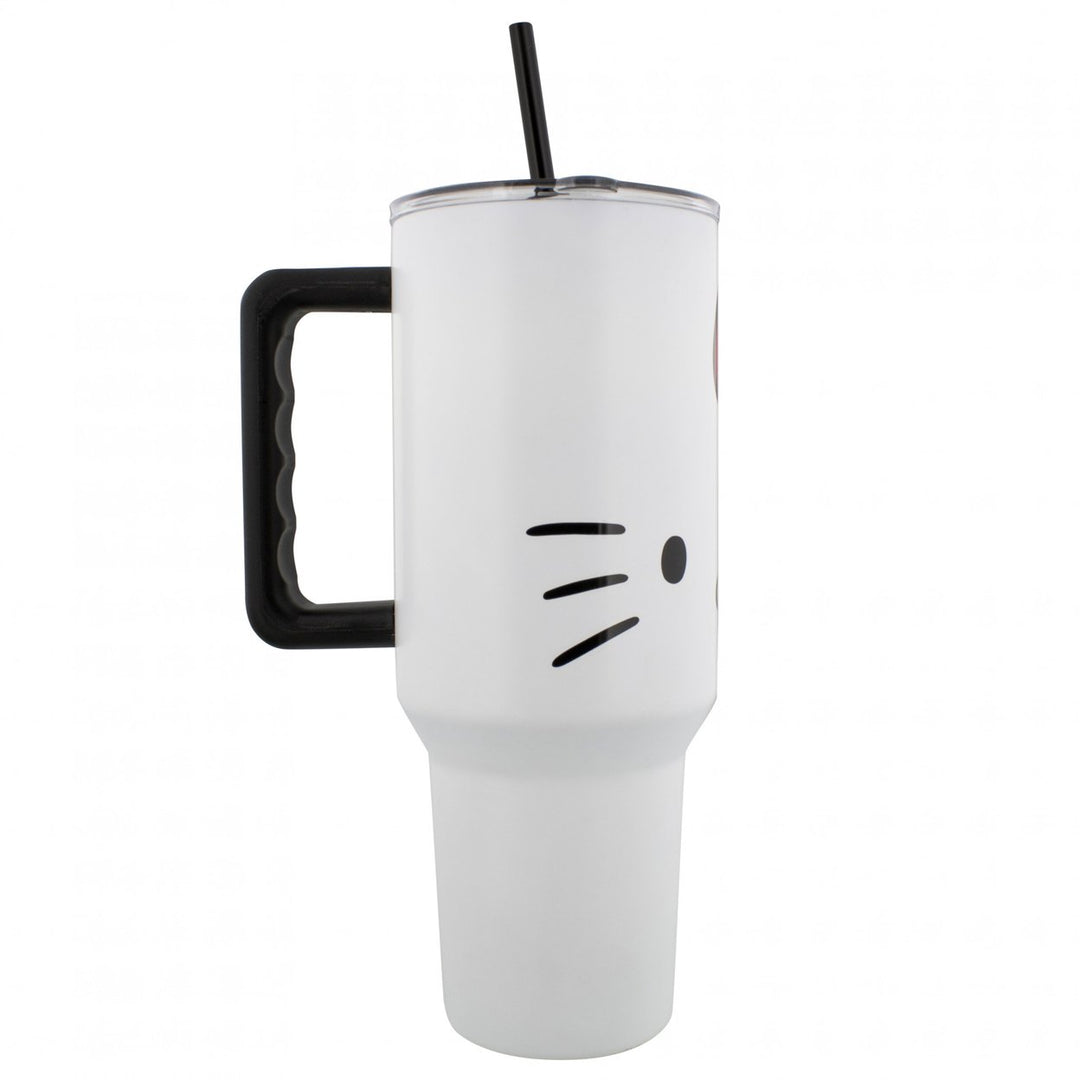 Hello Kitty Big Face Stainless Steel 40 oz Tumbler with Lid and Straw Image 2