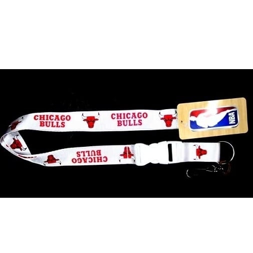 Chicago Bulls NBA White Lanyard Image 1