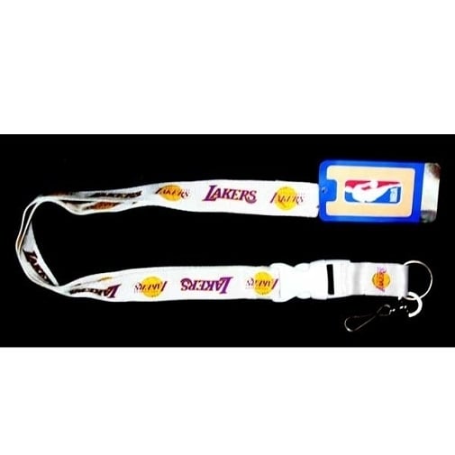 Los Angeles Lakers NBA White Lanyard Image 1