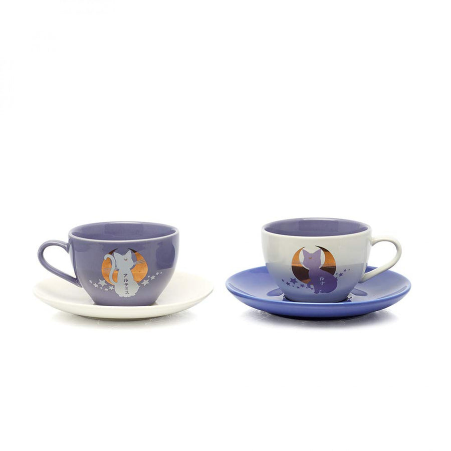 Sailor Moon Luna and Artemis 4-Piece Teacup Set Image 1