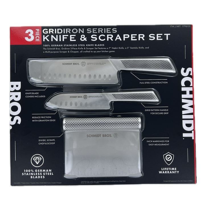 Schmidt 3 Piece Gridiron Series Knife and Scraper Set Image 1