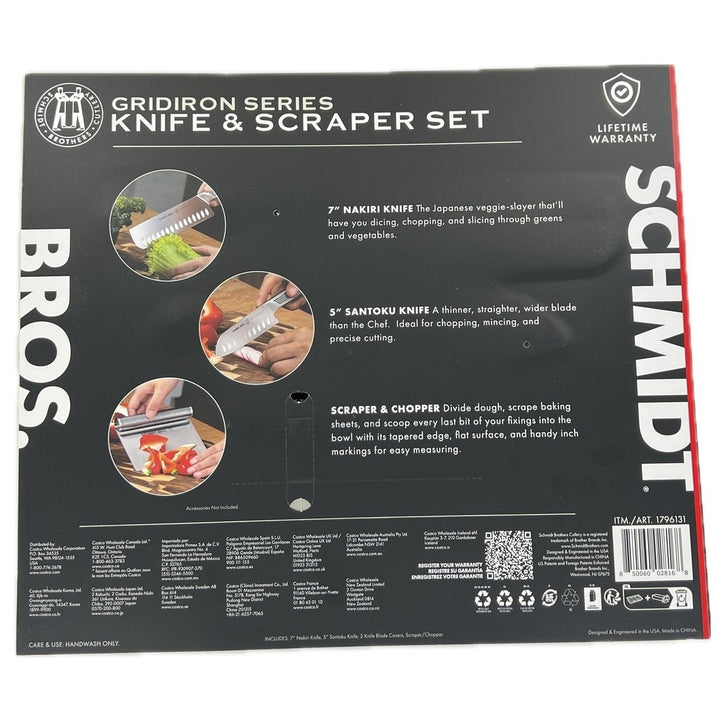 Schmidt 3 Piece Gridiron Series Knife and Scraper Set Image 2