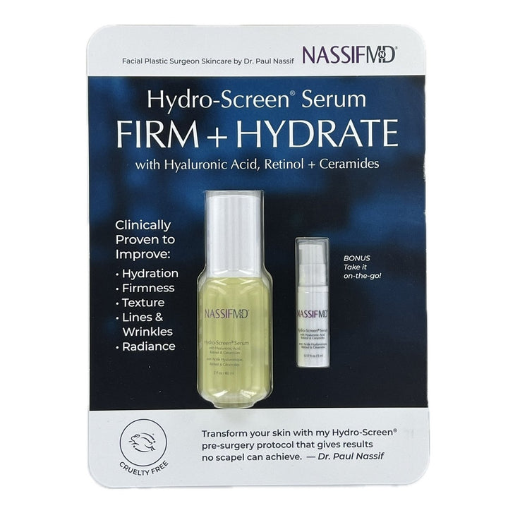 NassifMD Hydro-Screen Serum Firm + Hydrate 2 Fluid Ounce + 0.17 Fluid Ounce Image 1