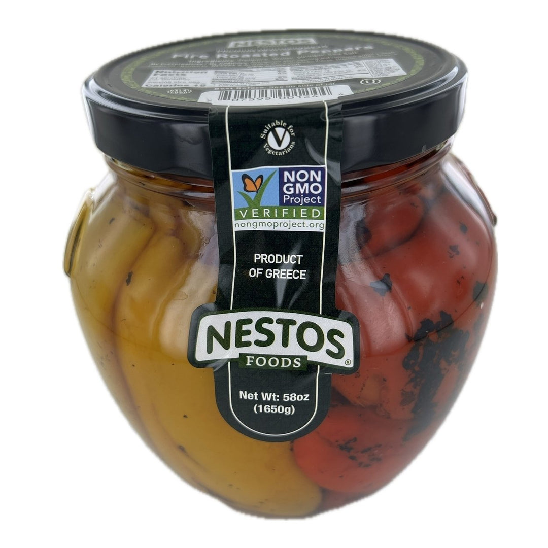 Nestor Foods Premium Mediterranean Fire Roasted Peppers 58 Ounce Image 1