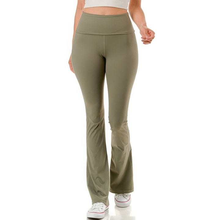 Super High Waist Premium Yoga Flare Pants Image 1