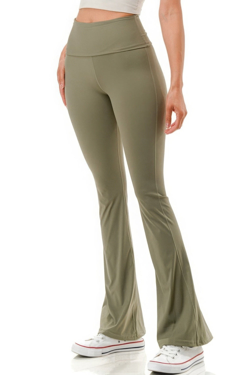 Super High Waist Premium Yoga Flare Pants Image 2