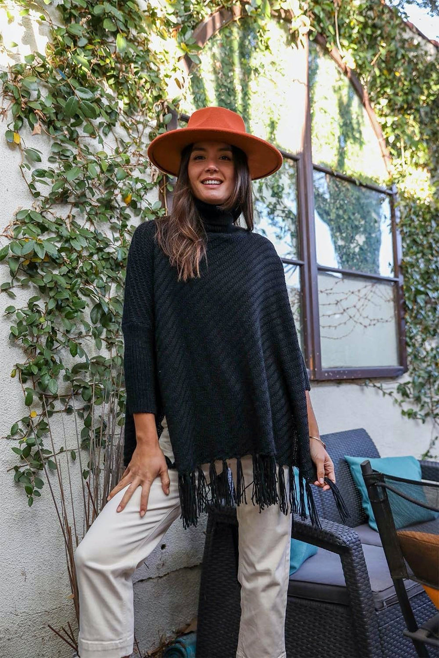 Sweater Weather Roll-Neck Poncho Image 1