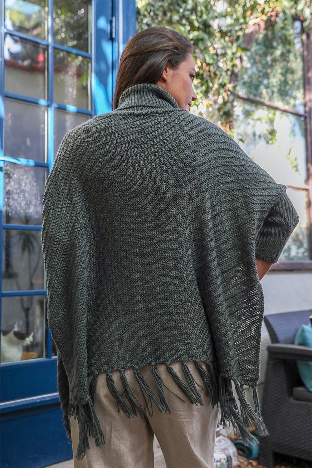 Sweater Weather Roll-Neck Poncho Image 3