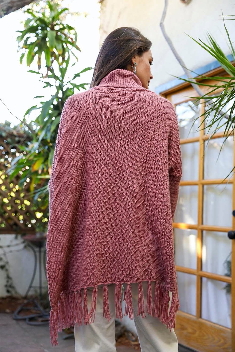 Sweater Weather Roll-Neck Poncho Image 4