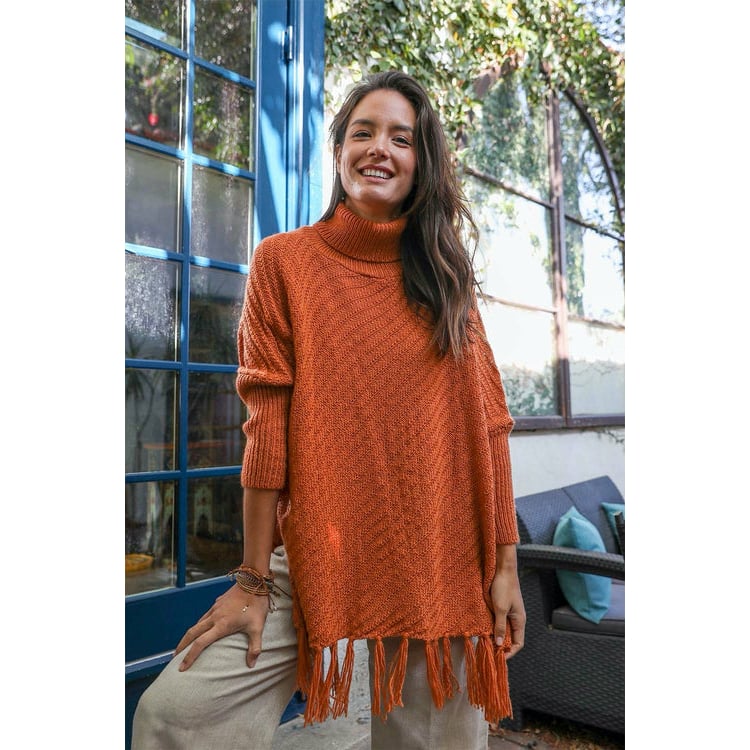 Sweater Weather Roll-Neck Poncho Image 9