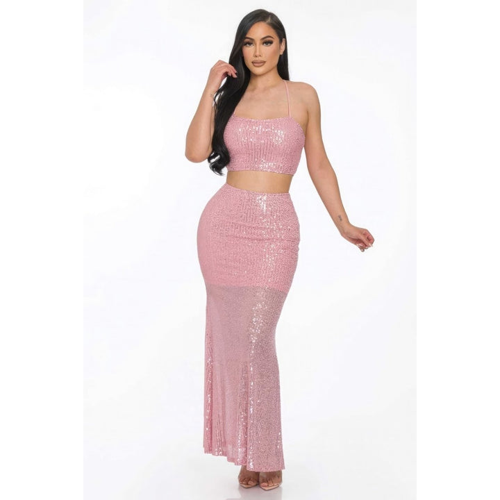 Sxy Back Sequin Maxi Dress Image 1