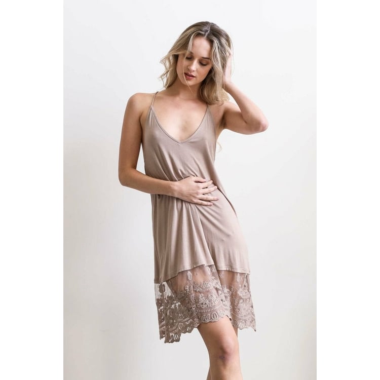 T-Back Lace Slip Dress Image 4