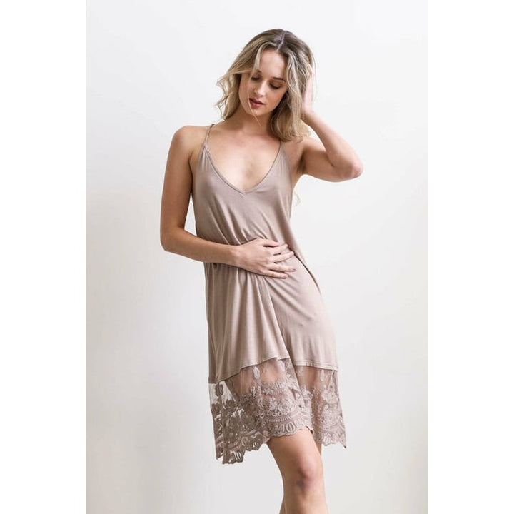 T-Back Lace Slip Dress Image 1