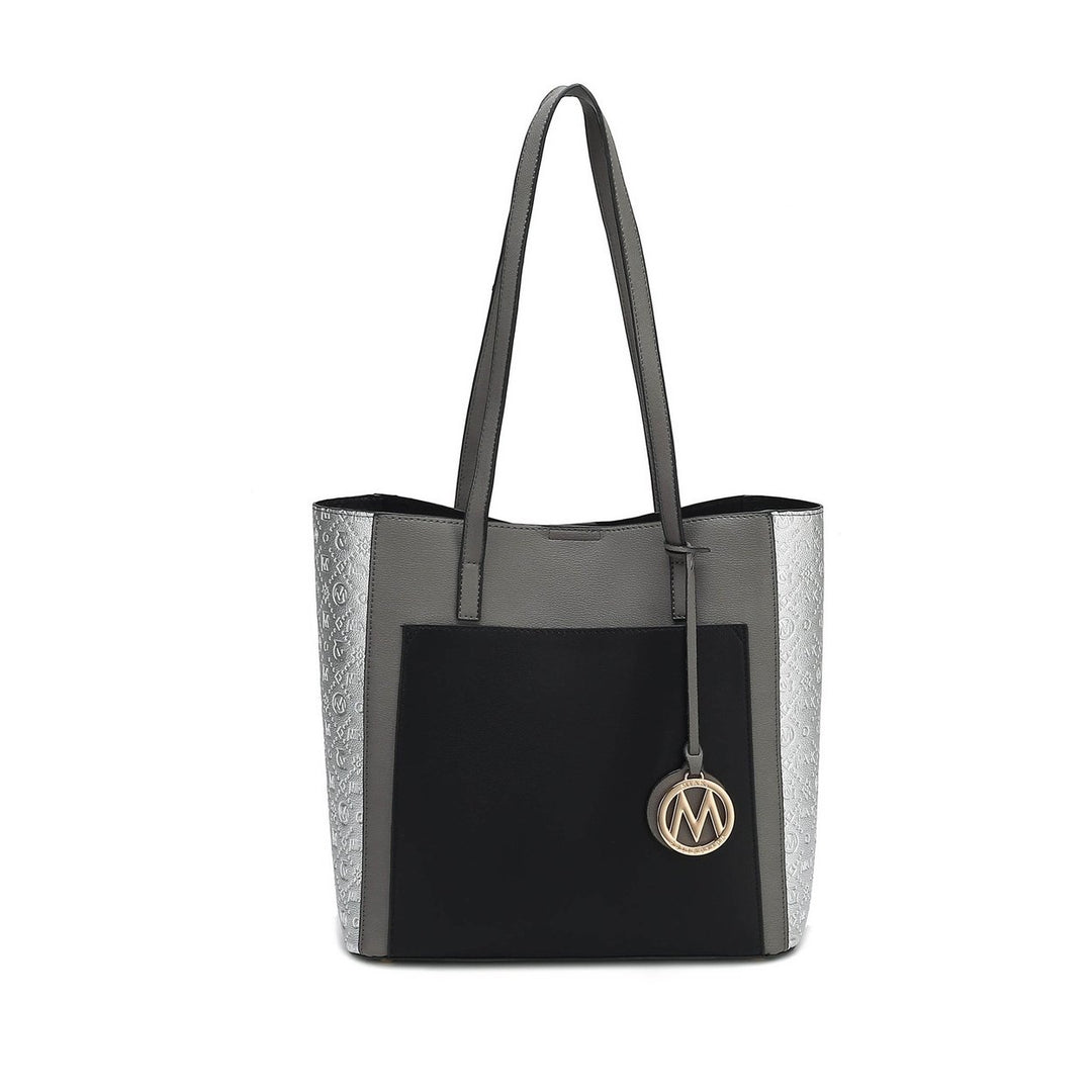 MKFCollection Leah Tote Bag - Vegan Leather Designer Handbag Image 1