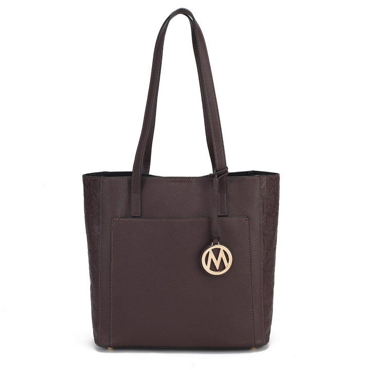 MKFCollection Leah Tote Bag - Vegan Leather Designer Handbag Image 9