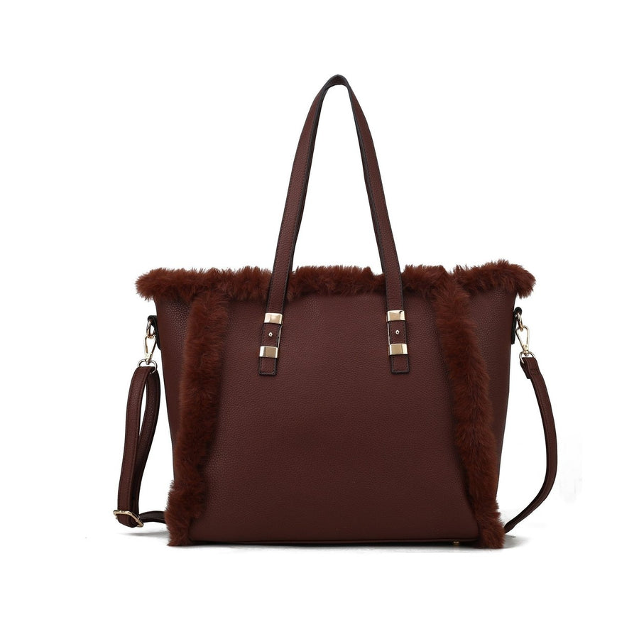 MKFCollection Liza Tote Bag - Vegan Leather Designer Handbag Image 1