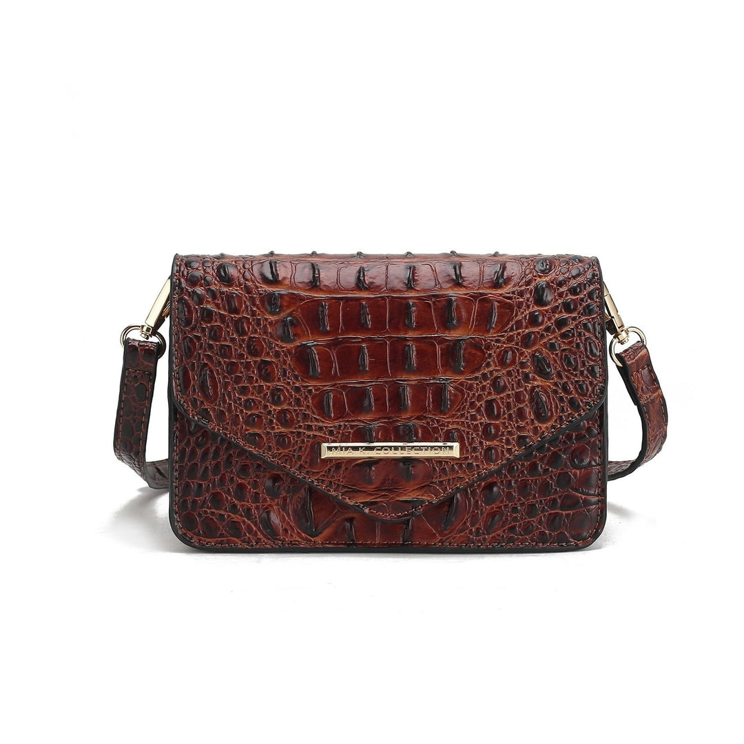 Vanta Solid Croc Saddle Bag Image 1