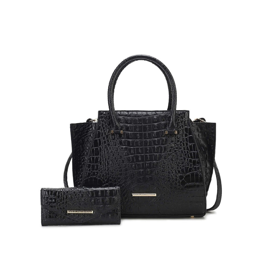 Viridiana Croc Tote Bag and Set Image 1