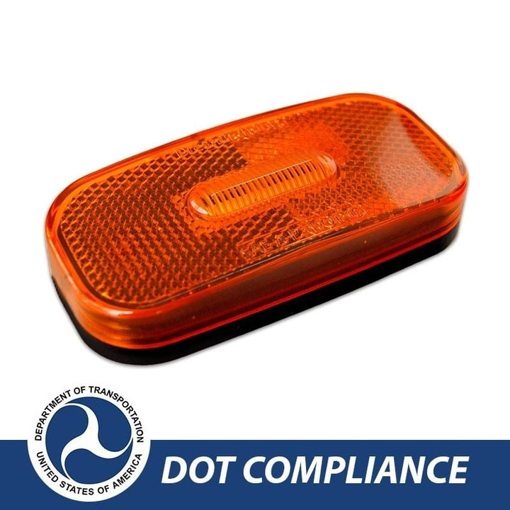 3.9" LED Amber Side Marker Light for RV Trailer Waterproof Low Power DOT Approved Image 1