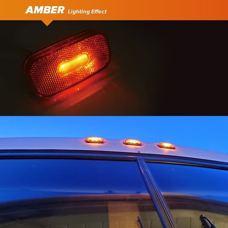 3.9" LED Amber Side Marker Light for RV Trailer Waterproof Low Power DOT Approved Image 4