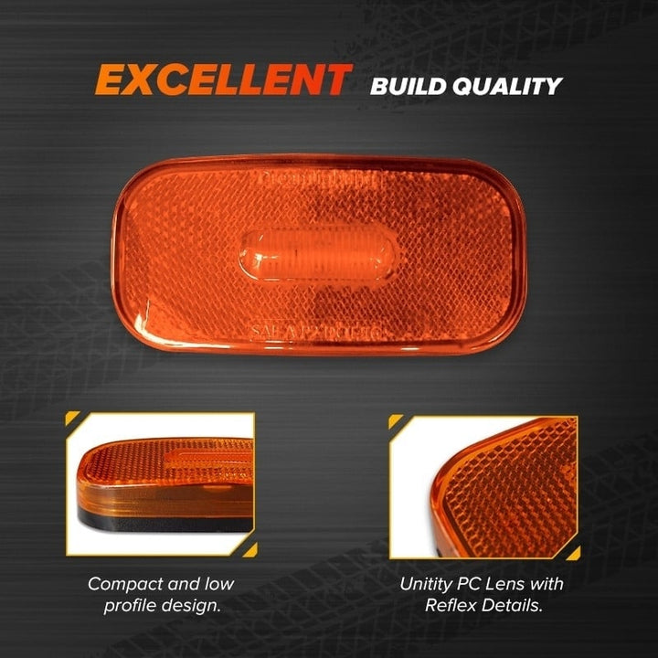 3.9" LED Amber Side Marker Light for RV Trailer Waterproof Low Power DOT Approved Image 6