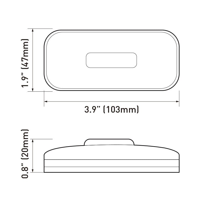 3.9" LED Amber Side Marker Light for RV Trailer Waterproof Low Power DOT Approved Image 8