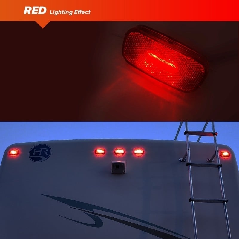 Red LED Side Marker Lights 3.9" Clearance Lamp for Trailer RV Truck Lorry Image 4