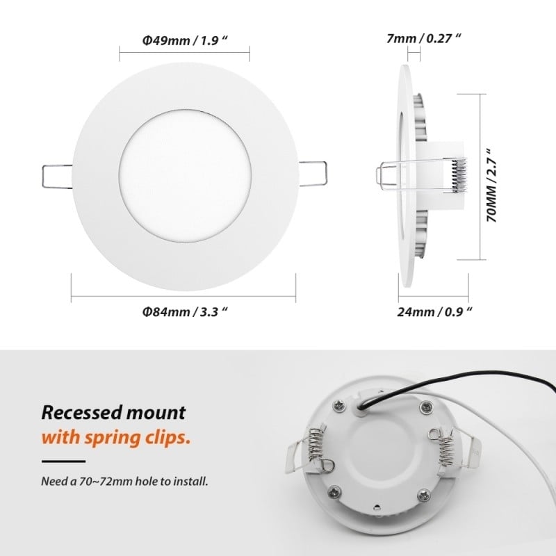 12V LED Puck Light Recessed Mount Soft White 3500K for RV Camper Ceiling Cabinet Image 8