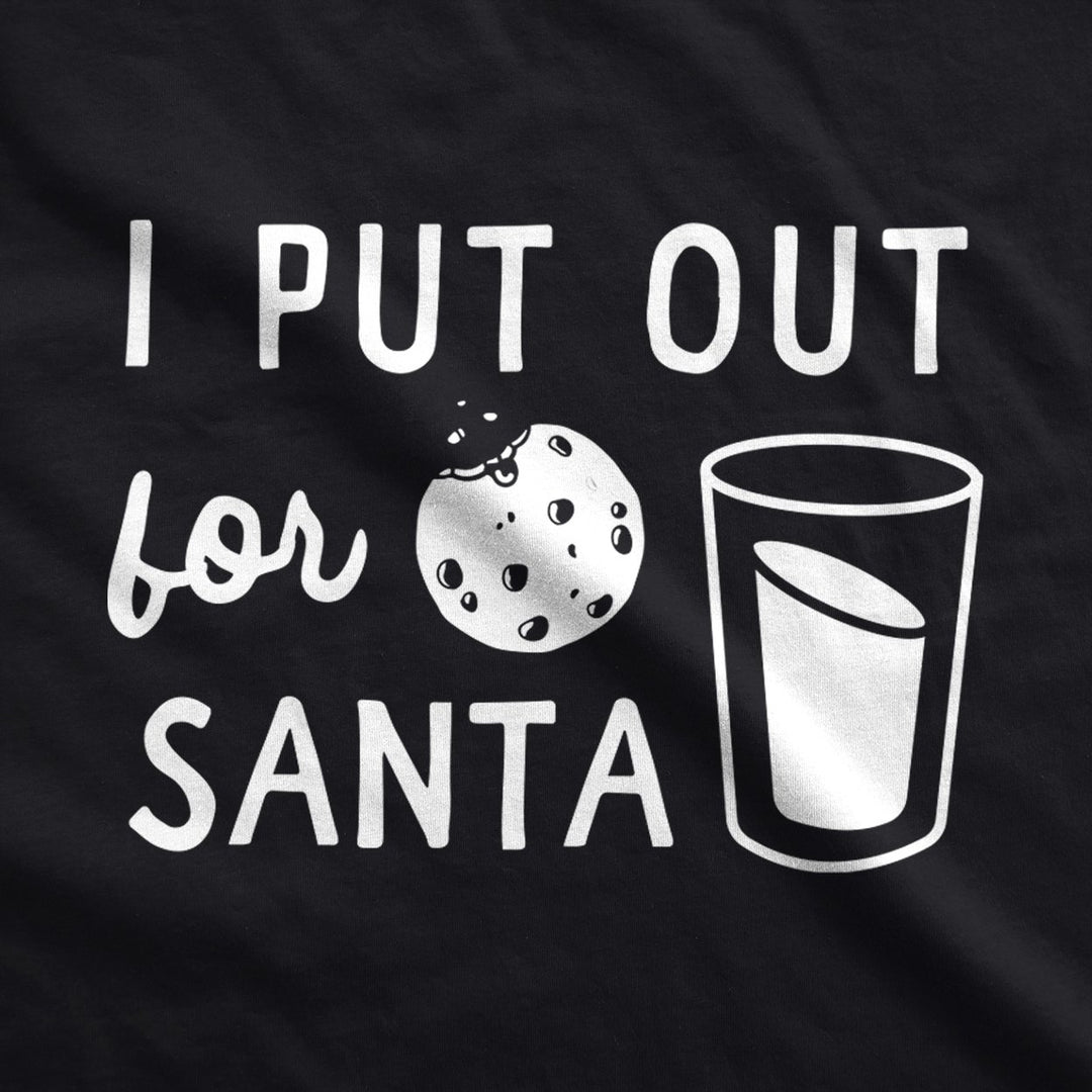 I Put Out For Santa Unisex Hoodie Funny Sarcastic Christmas Cookie Graphic Hooded Sweatshirt Image 2